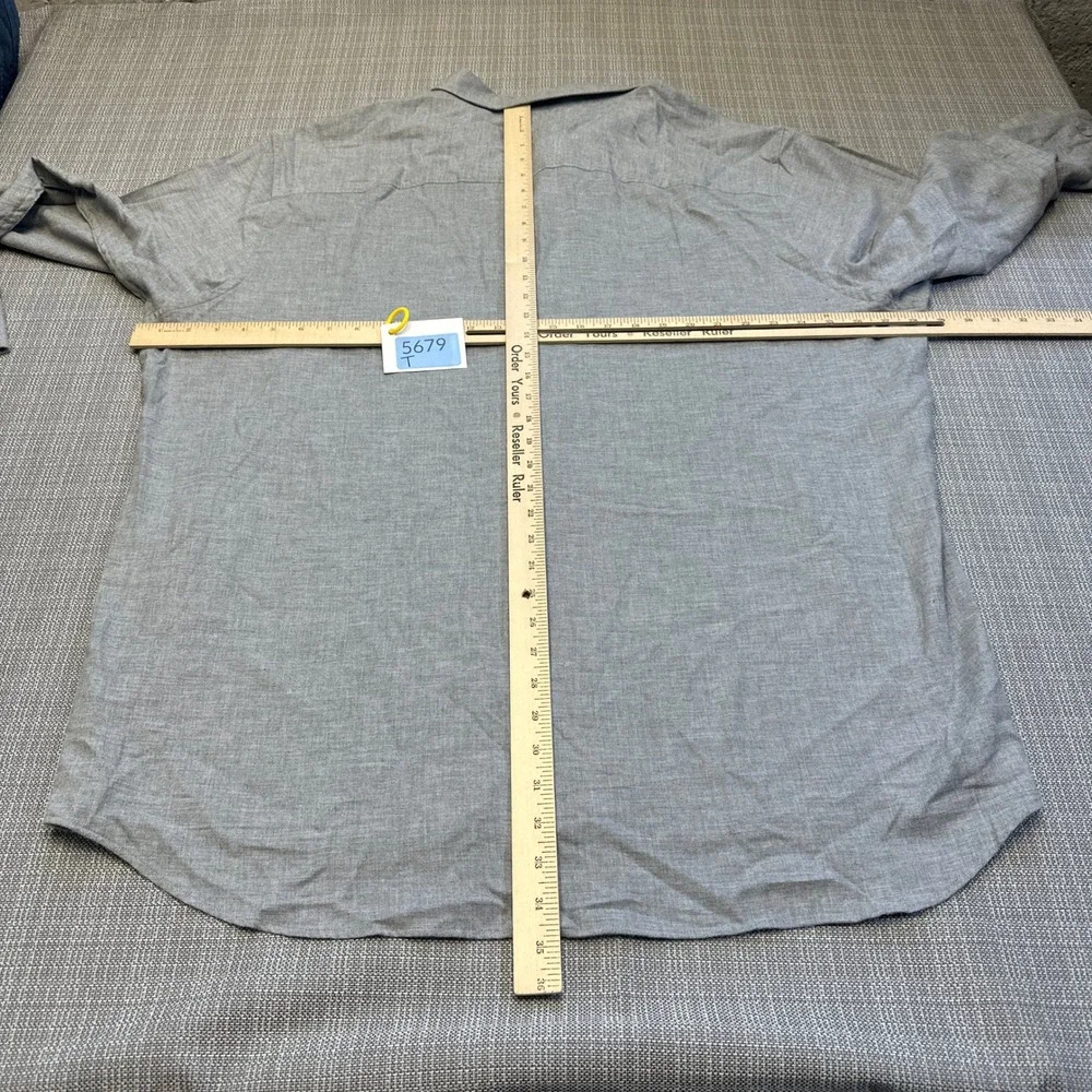 TravisMathew Cloud Flannel Shirt Mens XXXL Gray Cotton Long Sleeve Button Down